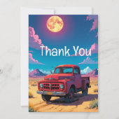 Carte De Remerciements Camion de ramassage américain classique (Devant)