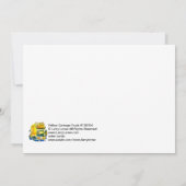 Carte De Remerciements Camion jaune garbage #130704 (Dos)