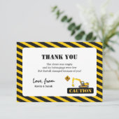 Carte De Remerciements Camions de construction simples garçons anniversai (Debout devant)