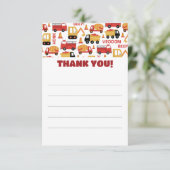 Carte De Remerciements Camions Vroom Honk Beep lignés ! (Debout devant)