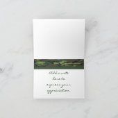 Carte de remerciements Camo Vert (Intérieur)