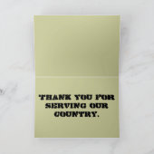 Carte de remerciements Camouflage (Intérieur)