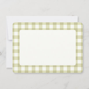 Carte De Remerciements Campagne française gingham de prairie - carreaux v