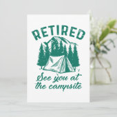 Carte De Remerciements Camping à la retraite (Debout devant)