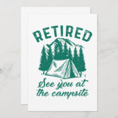 Carte De Remerciements Camping à la retraite (Devant / Derrière)