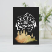 Carte De Remerciements Camping Happy Busy (Debout devant)