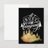 Carte De Remerciements Camping Happy Busy (Devant / Derrière)