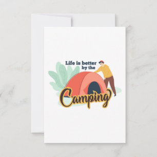 Carte De Remerciements Camping La vie est meilleure pour le camping