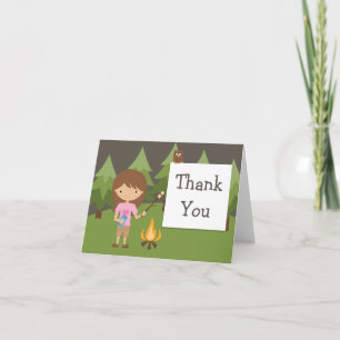 Carte De Remerciements Camping Party Thank You