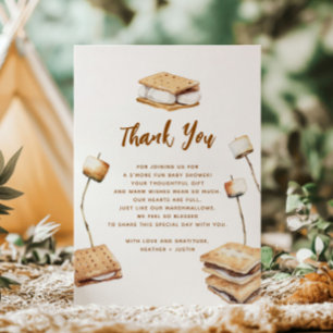 Carte De Remerciements Camping S'more Baby shower amusant