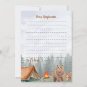 Carte De Remerciements Camping Woodland Time Capsule Note Message Card (Devant)