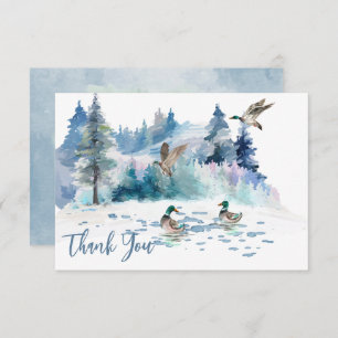 Carte De Remerciements Canards Forêt forestière Nature