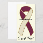 Carte De Remerciements Cancer de la tête et du cou (Devant / Derrière)