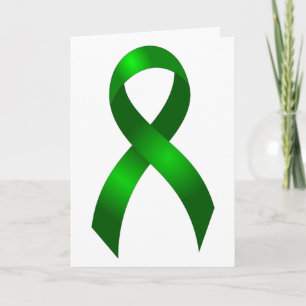 Carte De Remerciements Cancer du rein   Cancer du foie   Ruban vert