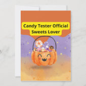 Carte De Remerciements Candy Tester Official Sweets Lover (Devant)