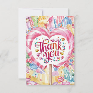 Carte De Remerciements Candy Wonderland Candyland