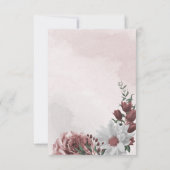 Carte De Remerciements cannelle rose rose blanc floral (Dos)