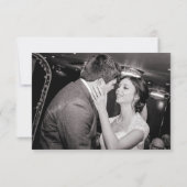 Carte De Remerciements Cantaloupe Orange Aquarelle Noir Photo Mariage (Dos)