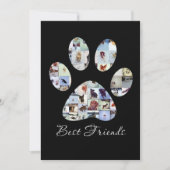 Carte De Remerciements Canvas photo Empreinte de patte de chien, Canvas d (Devant)