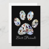 Carte De Remerciements Canvas photo Empreinte de patte de chien, Canvas d (Devant / Derrière)