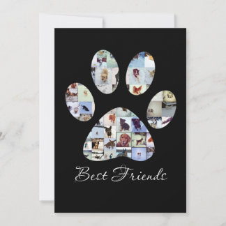 Carte De Remerciements Canvas photo Empreinte de patte de chien, Canvas d