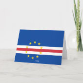 Carte De Remerciements Cap Verde flag (Dos)