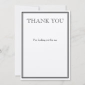 Carte De Remerciements Capitaine Nemo de 2000 Leagues Under the Sea (Dos)