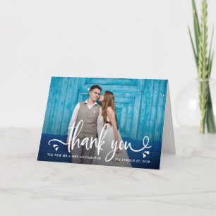 Carte De Remerciements Caprice et Charme Remerciement de Mariage avec P