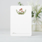 Carte De Remerciements Capsule Temporelle Anniversaire Champignon de Bois (Debout devant)