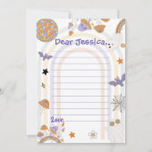 Carte De Remerciements Capsule Temporelle de Fantôme Mignon Groovy d'Hall (Devant)