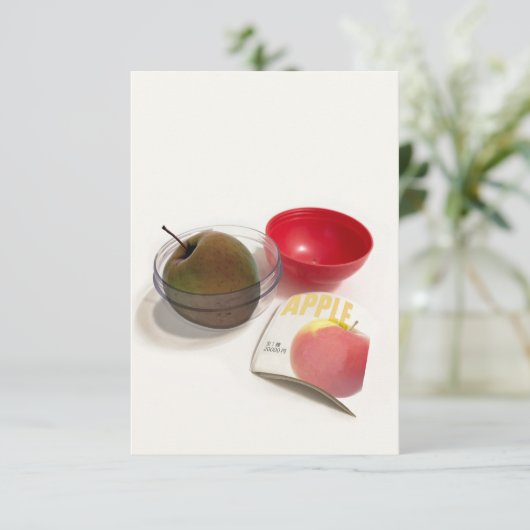 Carte De Remerciements Capsule Toy Apple Prix de la nourriture Consumeris (Debout devant)