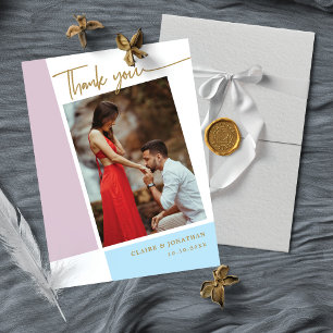 Carte De Remerciements Capturez l'amour : Mariage photo personnalisé