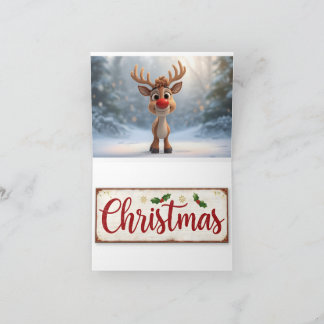Carte De Remerciements card with christmas writing and christmas images