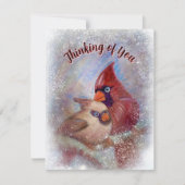 Carte De Remerciements Cardinal Greeting Card Personnalisable peinture d' (Devant)