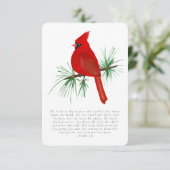 Carte De Remerciements Cardinal Photo Funeral Prayer Card (Debout devant)