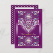 Carte De Remerciements Cardinal Red Rosace (Devant / Derrière)