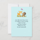 Carte De Remerciements Caricature en bois mignon (Dos)