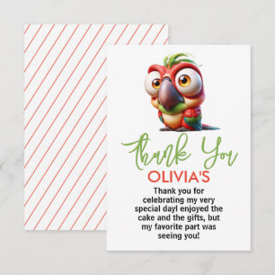 Carte De Remerciements Caricatures de perroquets magiques 1er anniversair