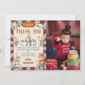 Carte De Remerciements Carnaval d'Animaux de cirque Photo (Devant)