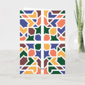 Carte De Remerciements Carreaux andalous 1 (Dos)