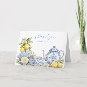 Carte De Remerciements Carreaux Portugais Bleu Remerciement de Mariage 