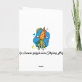 Carte de remerciements : Carrot Rocket Ship (Dos)