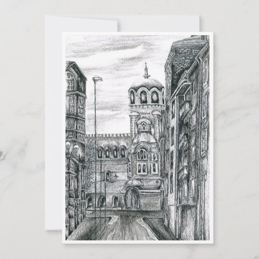 Carte De Remerciements Carte, capitale de Sofia en Bulgarie (Devant)