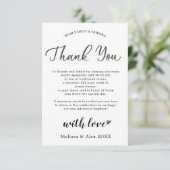 carte de remerciements | CARTE DE REMERCIEMENTS (Debout devant)