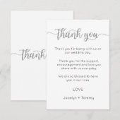 Carte de remerciements, Carte de remerciements de (Devant / Derrière)