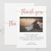 Carte de remerciements, Carte de remerciements de  (Devant / Derrière)