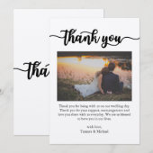 Carte de remerciements, Carte de remerciements de  (Devant / Derrière)