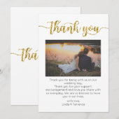 Carte de remerciements, Carte de remerciements de (Devant / Derrière)