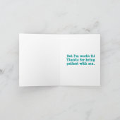 Carte De Remerciements Carte, "Difficile De S'Approcher" (Intérieur)