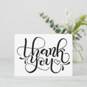 Carte de remerciements - carte en lettres (Debout devant)